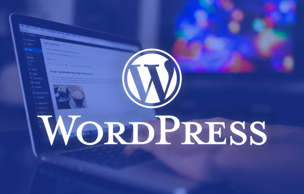 Ipinapakita ng Import Resale cross-border e-commerce ang interface ng admin ng blog ng WordPress sa screen ng laptop, na may logo ng WordPress na naka-overlay sa harap.